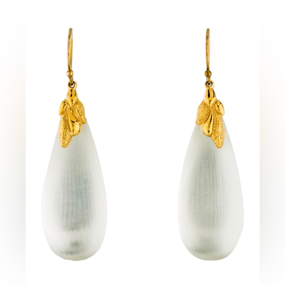 Alexis Bittar white and gold lucitebdabrbg, EUC!